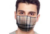 Stoffen mondkapje Beige Ruit - Medium | Wasbaar | Optimale bescherming