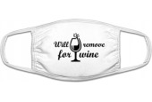 Wijn mondkapje | Grappig | Covid-19 | bedrukt | logo | Wit mondmasker van katoen, uitwasbaar & herbruikbaar. Geschikt voor OV