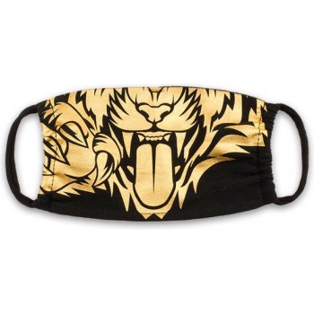 Most Hunted Kids tijger mondmasker zwart goud 20-11cm