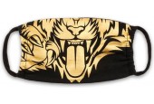 Most Hunted Kids tijger mondmasker zwart goud 20-11cm