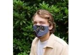 Charlie's Travels - herbruikbaar mondkapje – geschikt voor OV –  wit - blauw - designer mondkapje