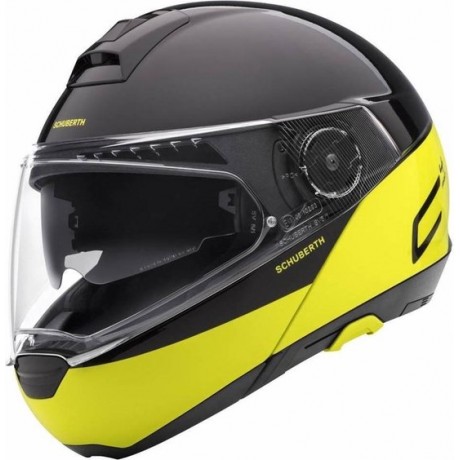 Schuberth C4 Pro Swipe Systeemhelm - Motorhelm - Geel - Maat XL