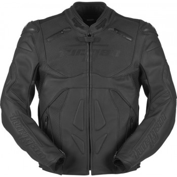 Furygan Ghost Black Leather Motorcycle Jacket XL