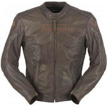 Furygan Stuart Brown Leather Motorcycle Jacket L