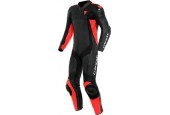 Dainese Assen 2 Perforated Black Black Fluo Red 1 Piece Motorcycle Suit 50