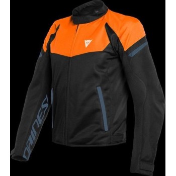 Dainese Bora Air Flame Orange Black Iris Black Textile Motorcycle Jacket 52