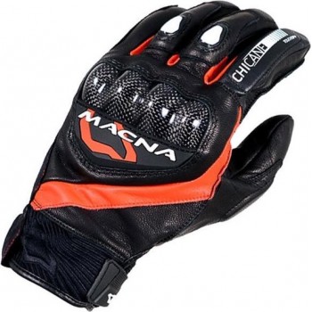 Macna Chicane Black Red Motorcycle Gloves 2XL