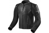 REV'IT! Glide Black Leather Motorcycle Jacket 50
