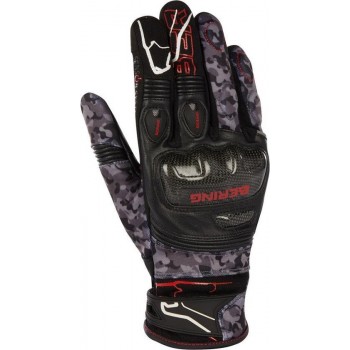 Bering Cortex Black Camo Motorcycle Gloves T12
