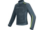 Dainese Hydra Flux Lady Black Gray Fluo Yellow D-Dry Textile Motorcycle Jacket 38