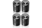 Ventieldopjes Tesla - Ventieldoppen Wieldoppen - Wiel Dopjes - Zwart A - 4 Stuks - Set Tesla Model S, 3, Y, X