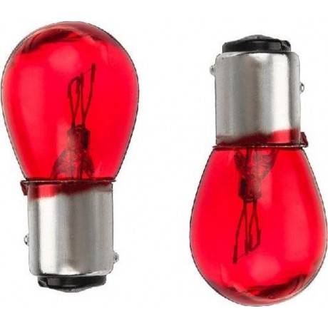 2 stuks Lamp duplo 21/5w 12v, rood, 2057RD, BAY15d