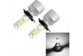 2 STKS H4 18 W 1800LM 6500 K 2 COB LED Waterdichte IP67 Auto Koplamp Lampen, DC 9-32 V (Wit Licht)