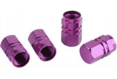 TT-products ventieldopppen hexagon purple aluminium 4 stuks paars