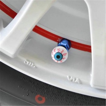 TT-products ventieldoppen eyeball oogballen wit/blauw/rood 4 stuks