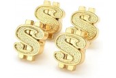 TT-products ventieldoppen Dollar sign goud 4 stuks