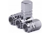 TT-products ventieldopppen hexagon grey aluminium 4 stuks grijs