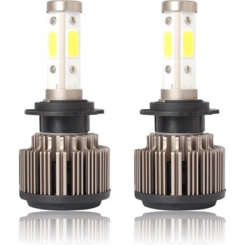 2 STKS X6 H7 36 W 3600LM 6500 K 4 COB LED Auto Koplamp Lampen DC 9-32 V Wit Licht (Metallic Grijs)