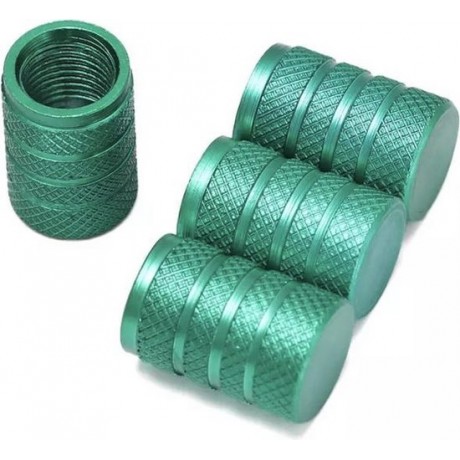 TT-products ventieldoppen 3-rings Green aluminium 4 stuks groen