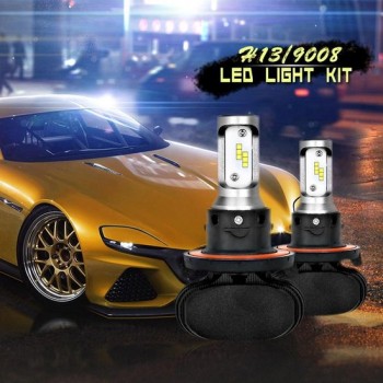 2 STKS H13 IP65 Waterdicht Wit Licht 12 CSP LED Auto Koplamp Lamp, 9-36 V / 18 W, 6000 K / 2000LM