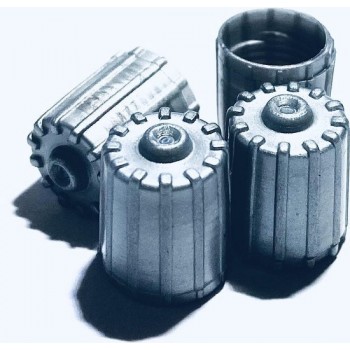 4 TPMS kunststof ventieldopjes voor de auto - grijs ventieldop - ventieldoppen - ventiel - dop - doppen – dopje
