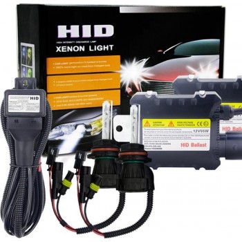 55W 9004/9007 / HB1 / HB5 6000K HID Xenon Conversion Kit met High Intensity Discharge Alloy Slim Ballast, Wit