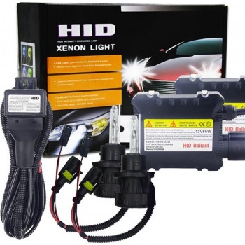 55W H13 / 9008 4300K ​​HID Xenon Conversion Kit met High Intensity Discharge Alloy Slim Ballast, Warm Wit