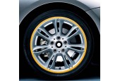 Kleur 17 inch wielnaaf reflecterende sticker voor luxe auto (geel)